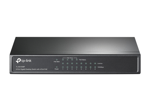 TP-Link TL-SG1008P, Unmanaged, Gigabit Ethernet (10/100/1000), Full duplex, Power over Ethernet (PoE)