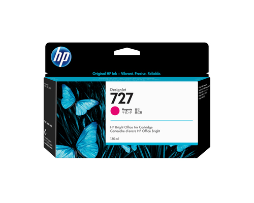 HP 727 130-ml Magenta DesignJet Ink Cartridge, HP DesignJet T920 Printer series, HP DesignJet T1500 Printer series, HP DesignJet T930 Printer..., Thermal inkjet, Magenta, B3P20A, Singapore, 202 mm