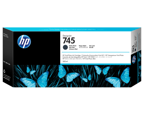 HP 745 300-ml DesignJet Matte Black Ink Cartridge, HP DesignJet Z2600 PostScript Printer, HP DesignJet Z5600 PostScript Printer, Thermal inkjet, Black, Singapore, 283 mm, 41 mm