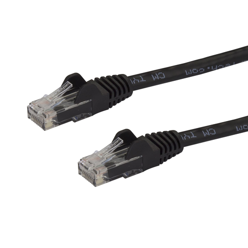 StarTech.com N6PATCH75BK, 22,9 m, Cat6, U/UTP (UTP), RJ-45, RJ-45, Black