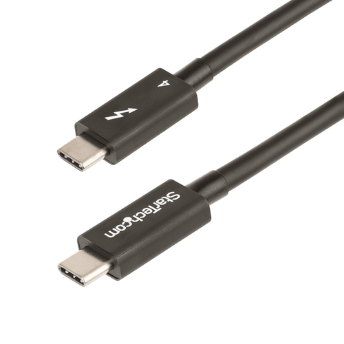 StarTech.com TBLT4MM1M, Male, Male, 1 m, 40 Gbit/s, Black, Nickel