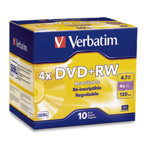 Verbatim DataLifePlus DVD+RW, DVD+RW, Jewel case, 10 pc(s), 4,7 GB